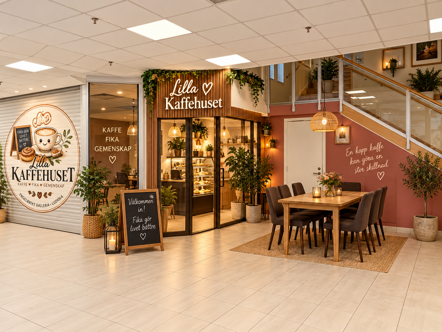 Entrén till Lilla Kaffehuset i Engelbrekt Gallerian